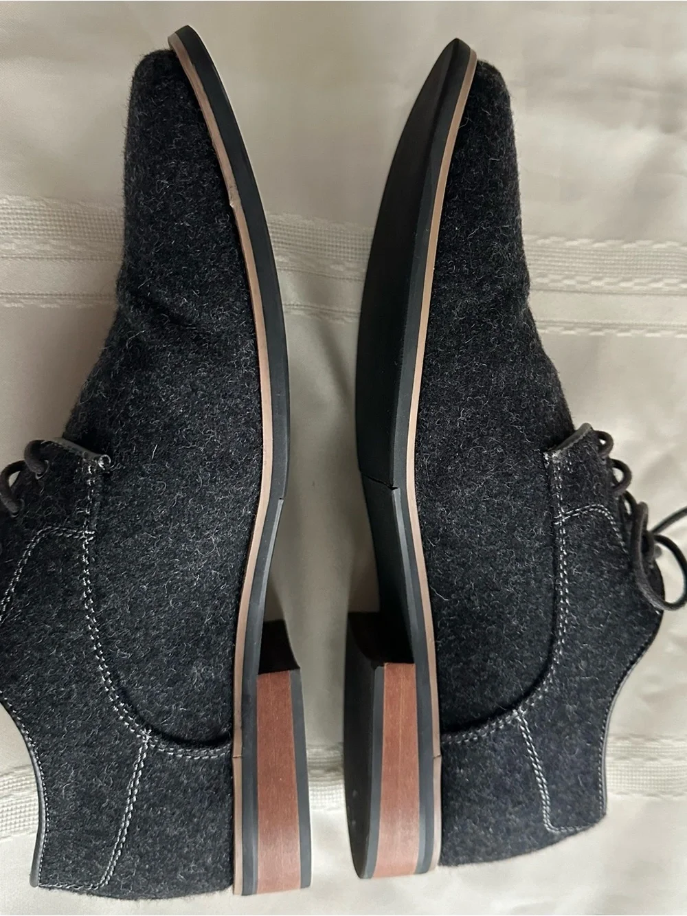 Giorgio Brutini Oxford Shoes Size 8.5 US Black/Gray Melange Fabric Men’s